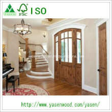 Laminated Veneer Wooden French Glass Doors